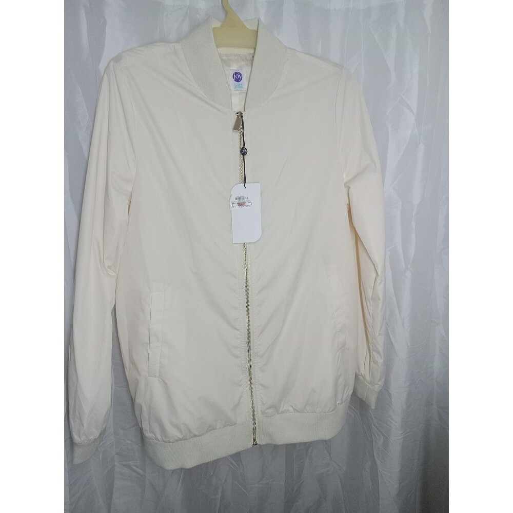 Medium Joy Collection Clean & Chic Performance Bomber Jacket Cream
